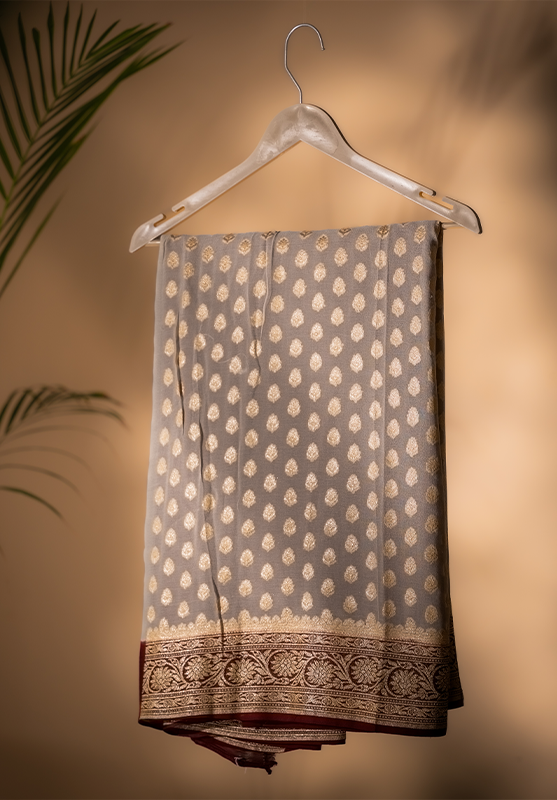Hand Woven Saree in Pure Georgette
