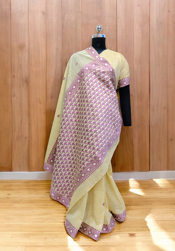 Assam Weaving Saree in Cotton Silk