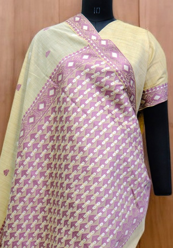 Assam Weaving Saree in Cotton Silk