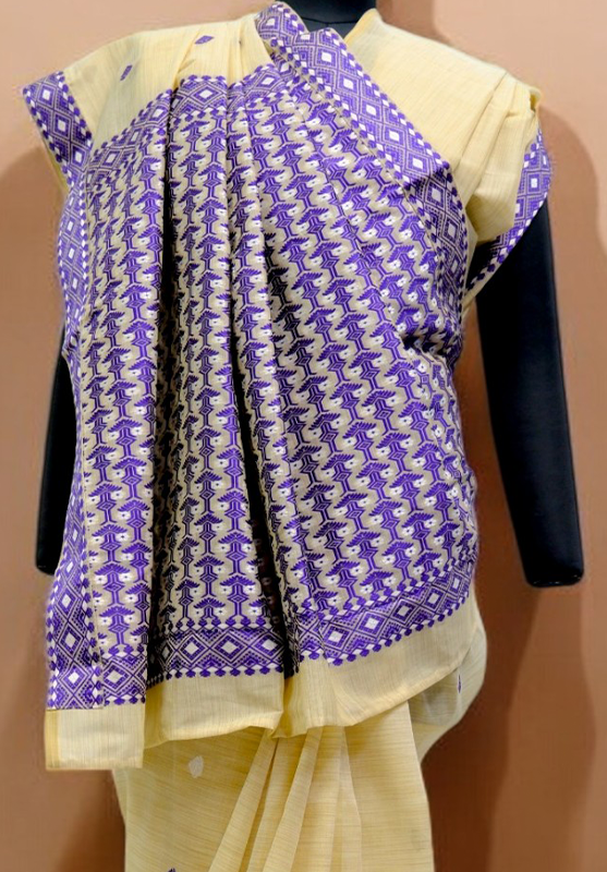 Assam Weaving Saree in Cotton Silk