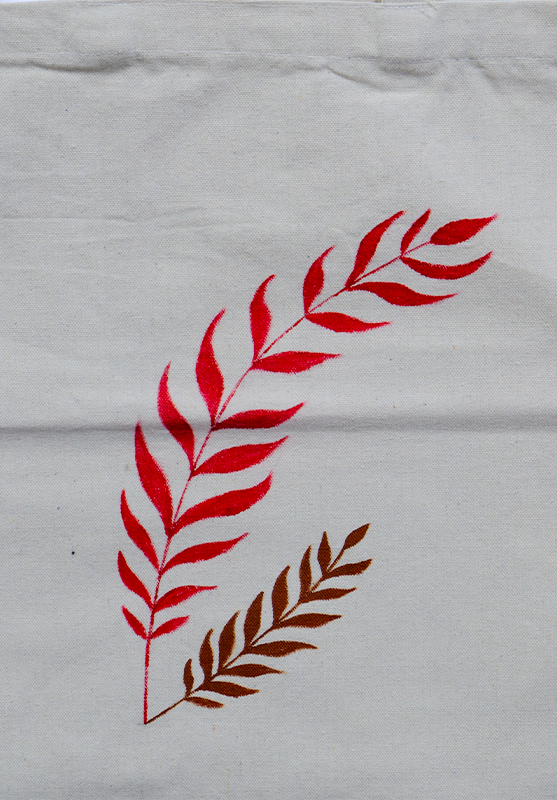 Eco tote bag featuring unique brushstroke art