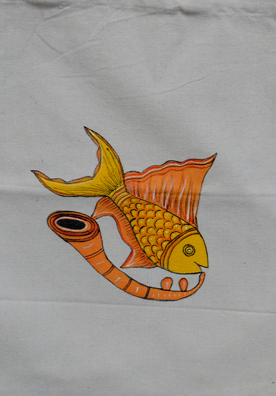 Handcrafted tote bag with Odisha Pattachitra art