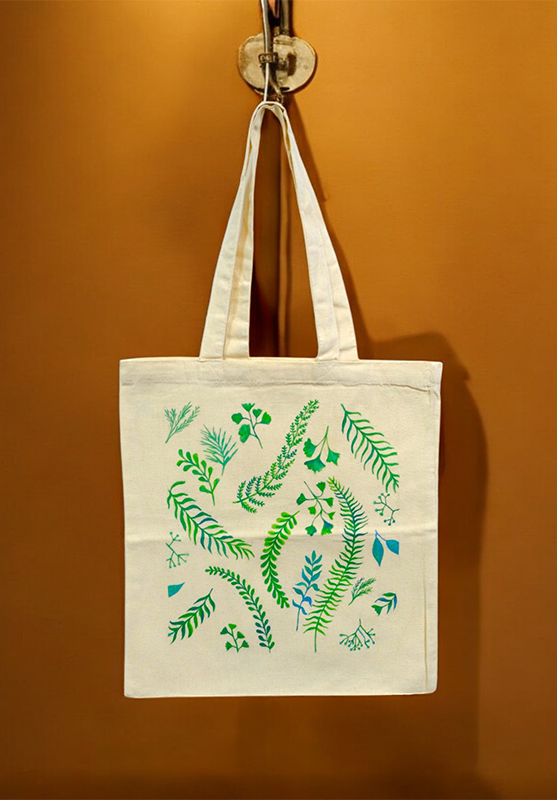 Hand-painted artistic tote bag