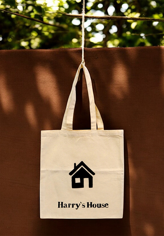 Artistic hand-painted tote bag