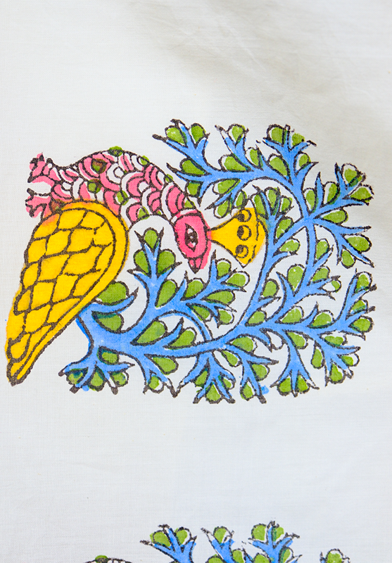 Hand Block Stole in Mulmul Cotton