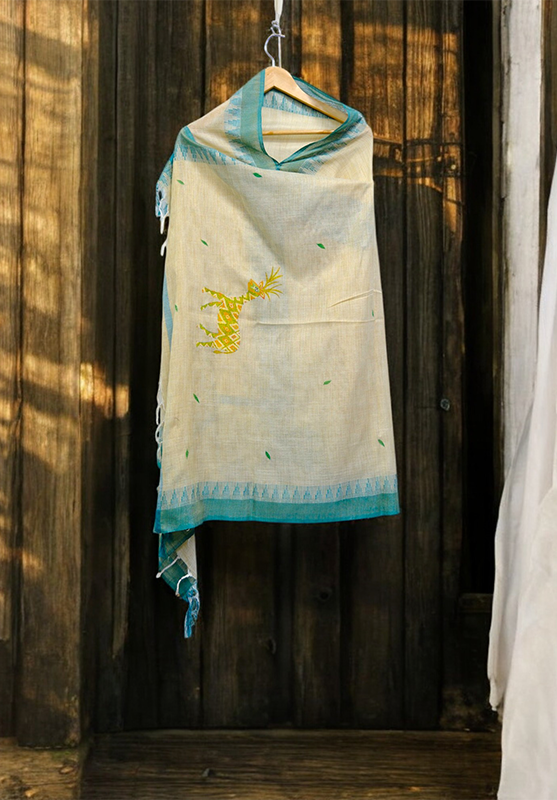 Ethnic wear with Bhil art on soft cloth