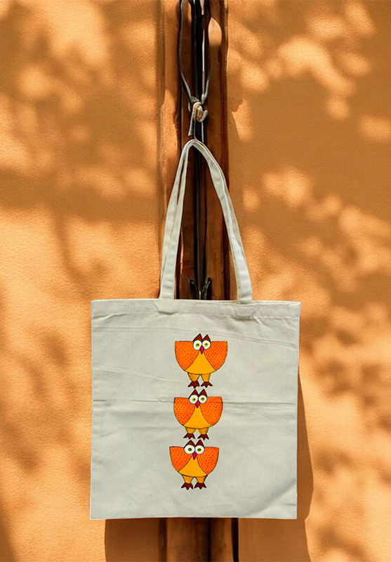 Unique handcrafted tote bag with Pattachitra painting