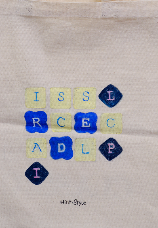 Artisan canvas tote bag with original artwork