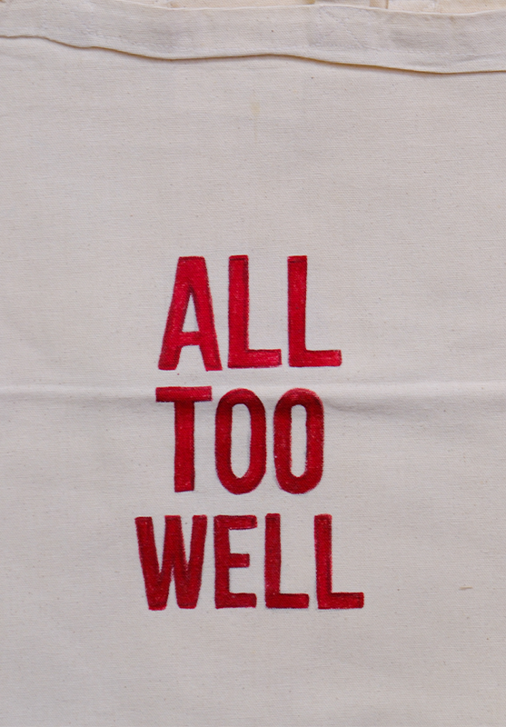 Eco-friendly tote bag featuring original hand-painted artwork