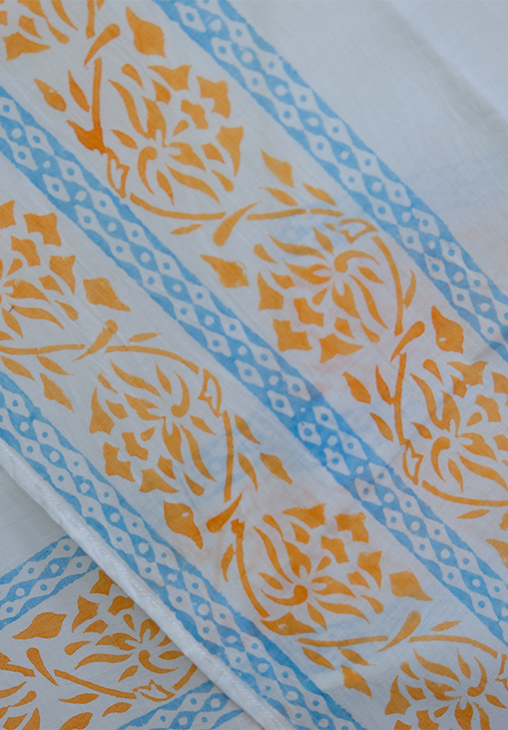 Hand Block Stole in Mulmul Cotton