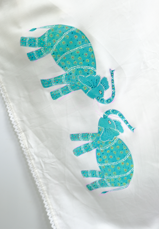 Hand-painted tribal stole