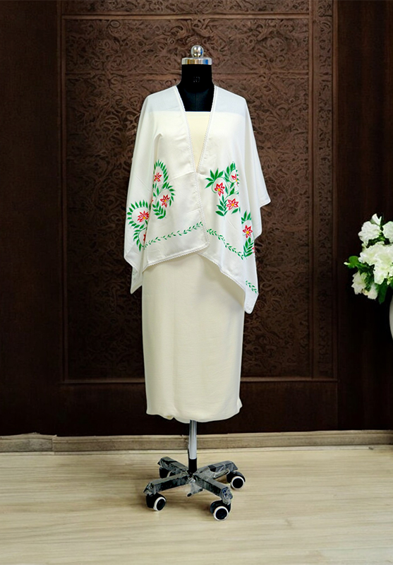 Lightweight painted fashion stole