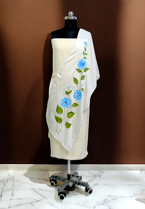 Elegant painted scarf