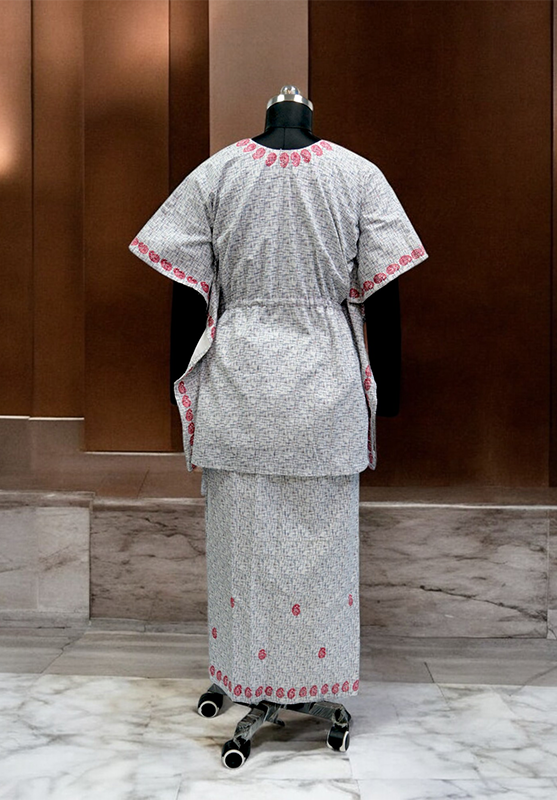 Handcrafted cotton wrap round with traditional block prints