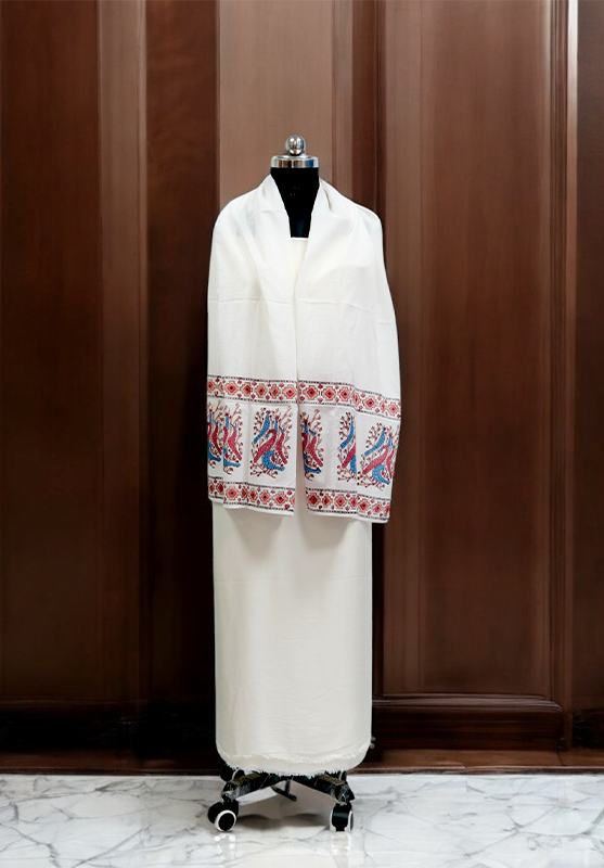 Hand Block Stole in Mulmul Cotton