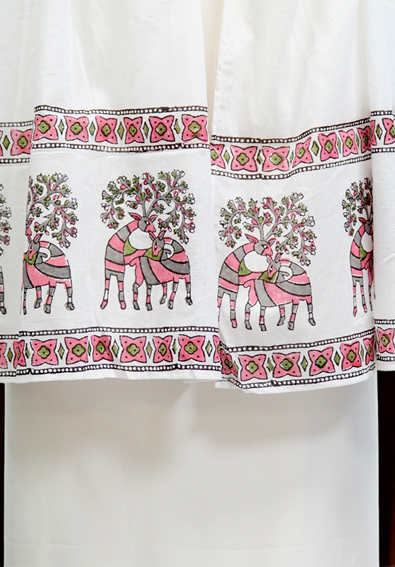 Hand Block Stole in Mulmul Cotton