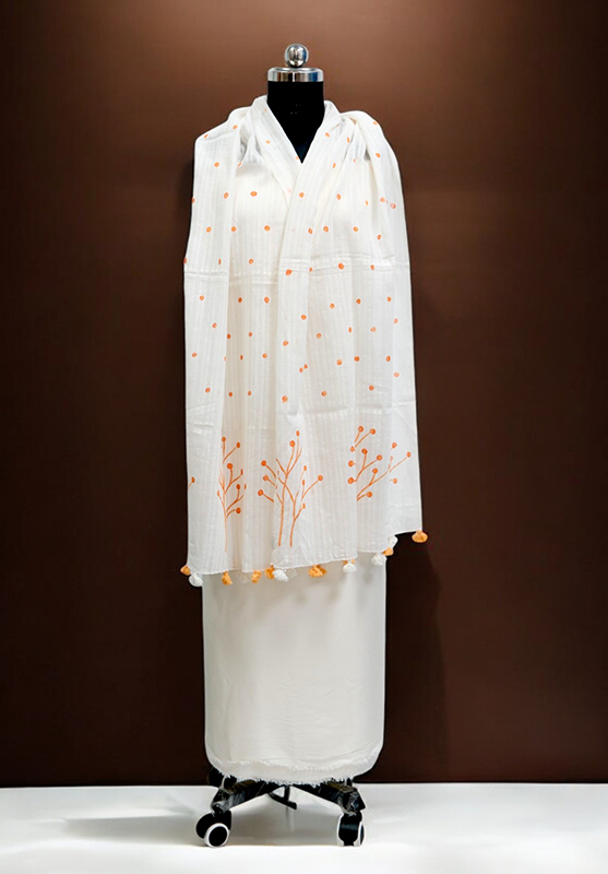 Elegant hand-painted stole