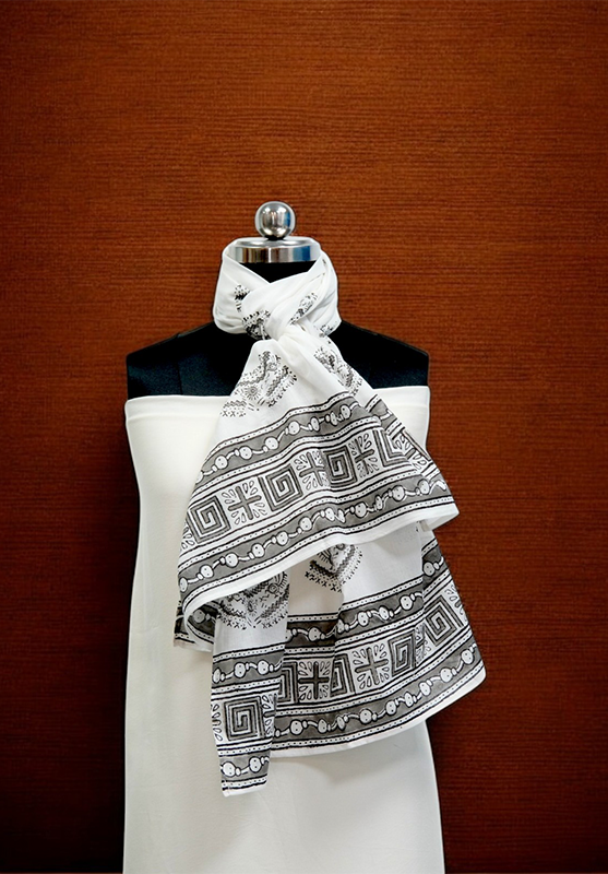 Hand Block Stole in Mulmul Cotton