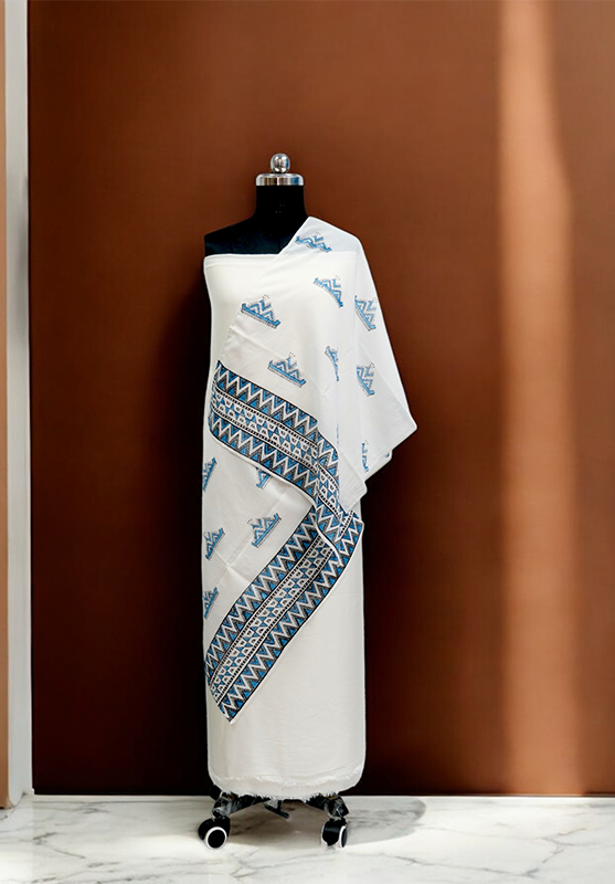 Hand Block Stole in Mulmul Cotton