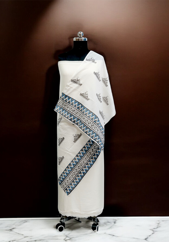 Hand Block Stole in Mulmul Cotton