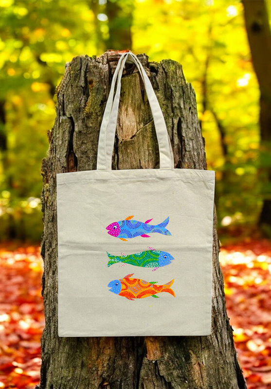 Hand Painting Bhil Art Tote Bag