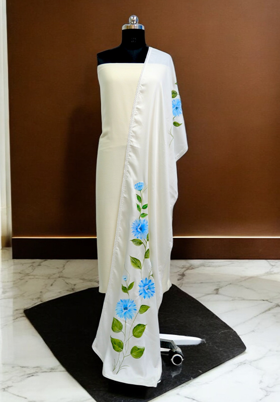 Hand-painted silk stole