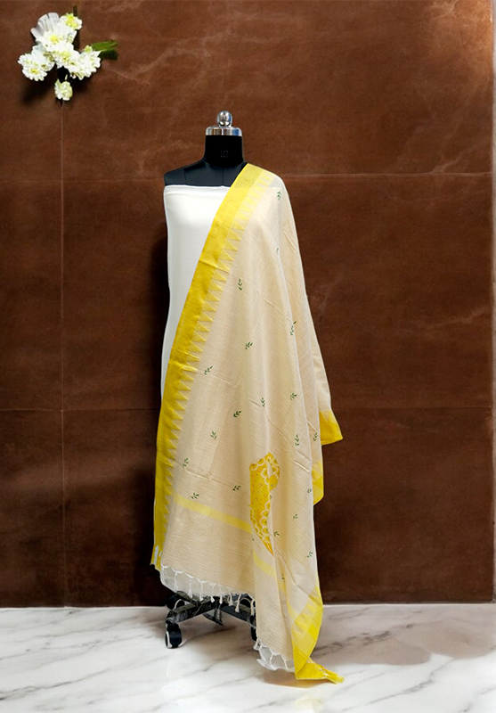 
Tribal motif dupatta in blended cloth