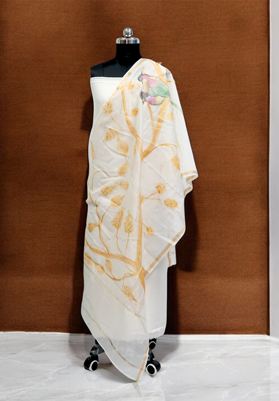 Unique handcrafted dupatta artwork