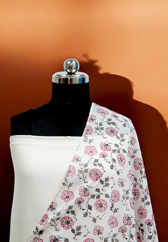 Hand Block Stole in Mulmul Cotton