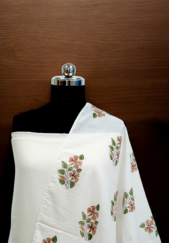 Hand Block Stole in Mulmul Cotton
