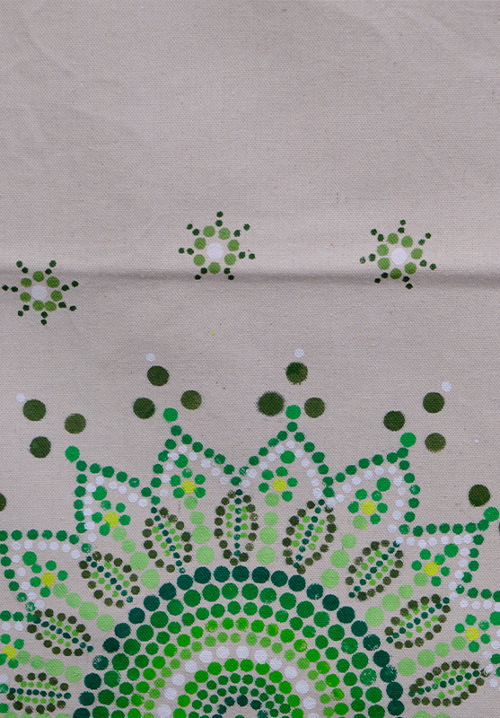 Boho mandala tote bag handmade