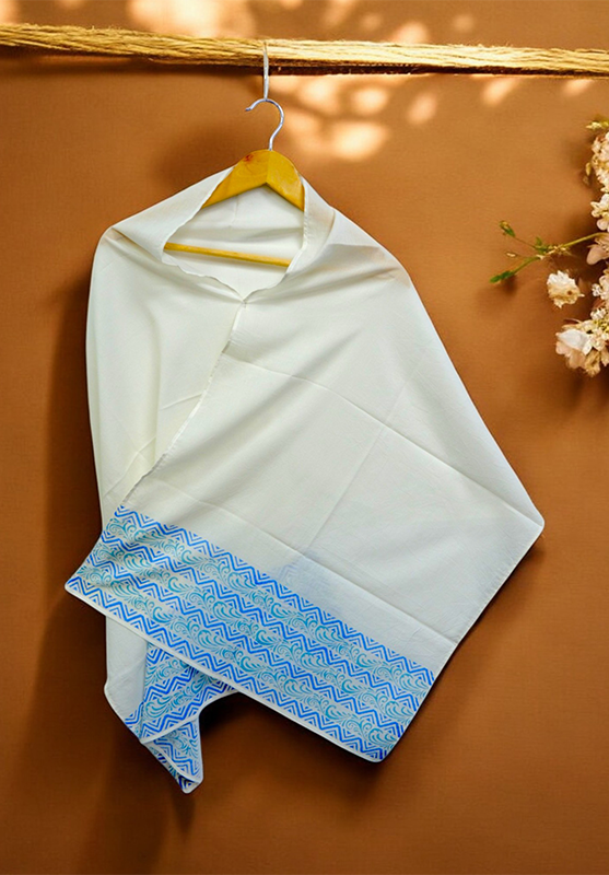 Hand Block Stole in Mulmul Cotton