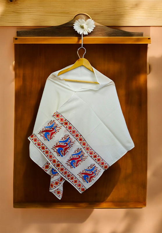 Hand Block Stole in Mulmul Cotton