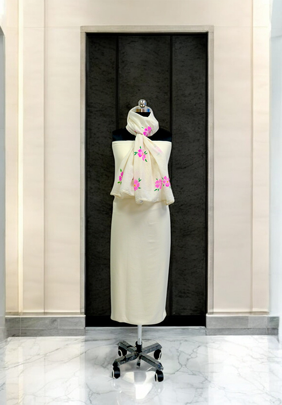 Traditional stole with custom hand-painted details