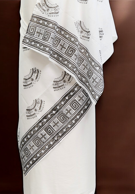 Hand Block Stole in Mulmul Cotton