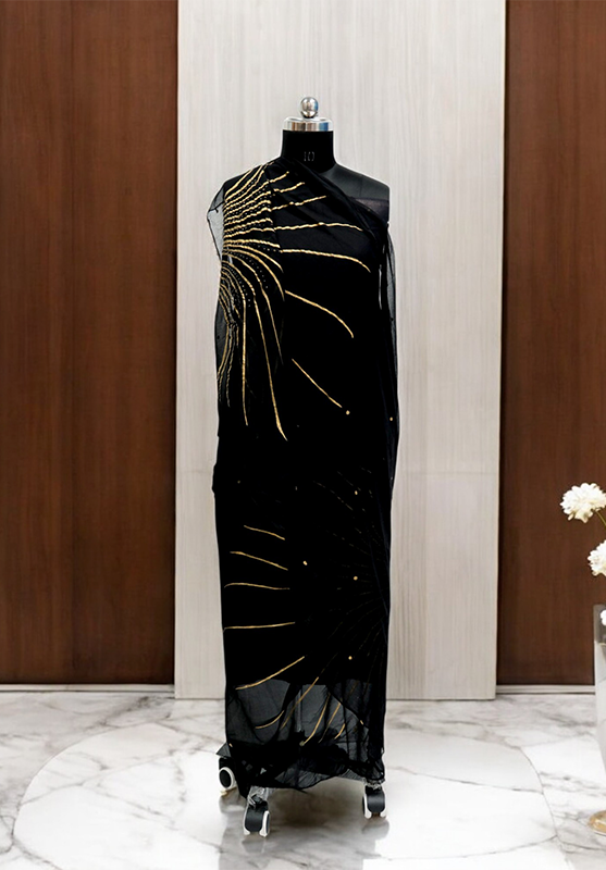 Ethnic dupatta with colorful art and embroidery