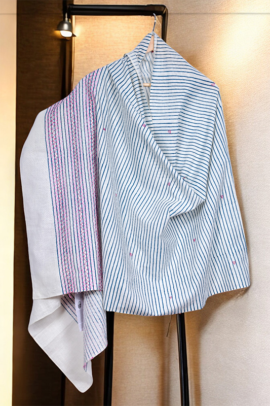 Block Print Dupatta in Hand Spun Cotton