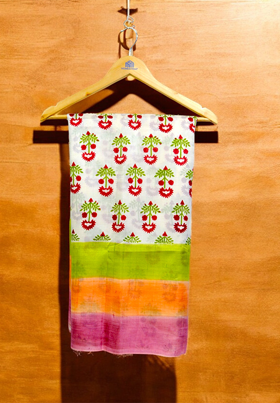 Hand made Batik Saree in Mulberry Silk