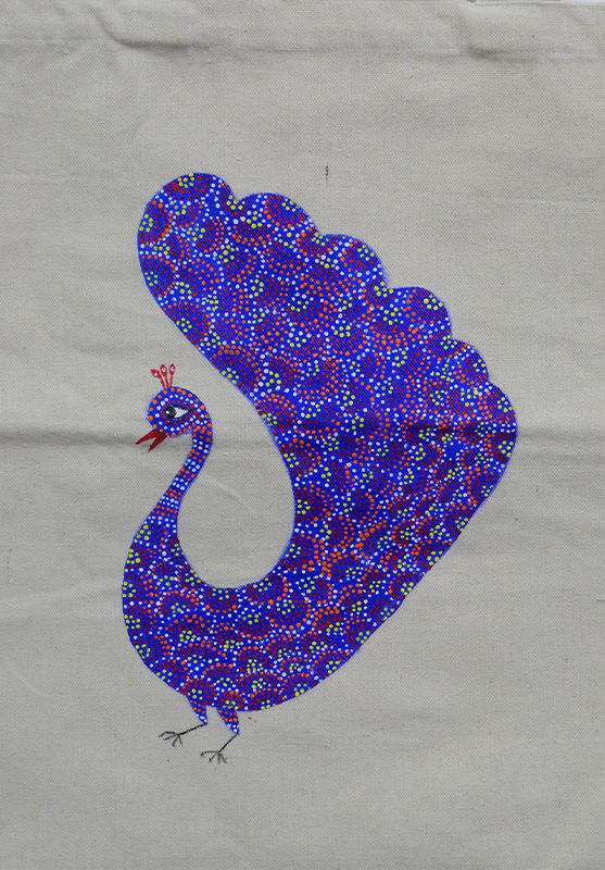 Hand Painting Bhil Art Tote Bag