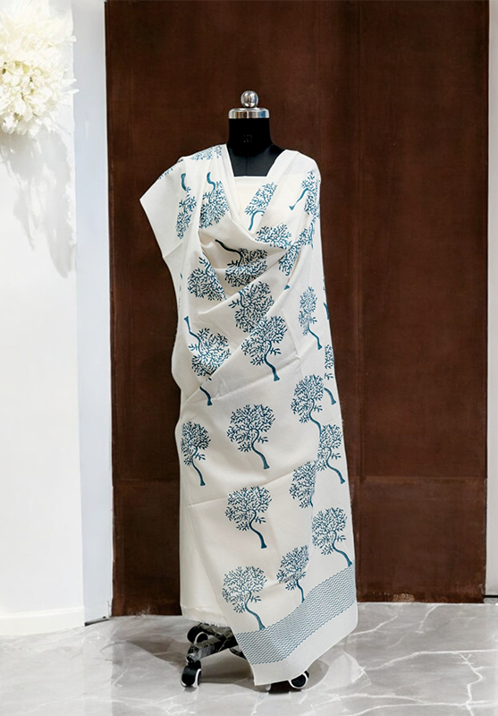 Block Print Dupatta in Hand Spun Cotton
