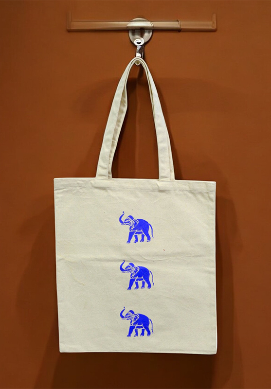 Eco-friendly Sanjhi painting tote bag for daily use