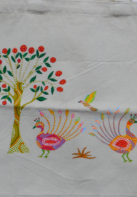 Hand Painting Bhil Art Tote Bag