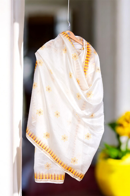 Block Print Dupatta in Chanderi