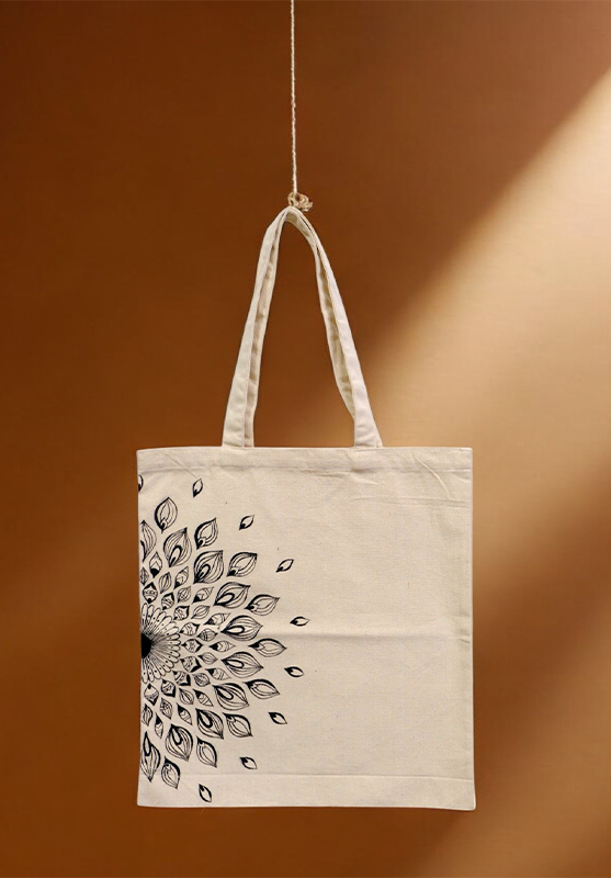 Colorful mandala pattern shoulder bag