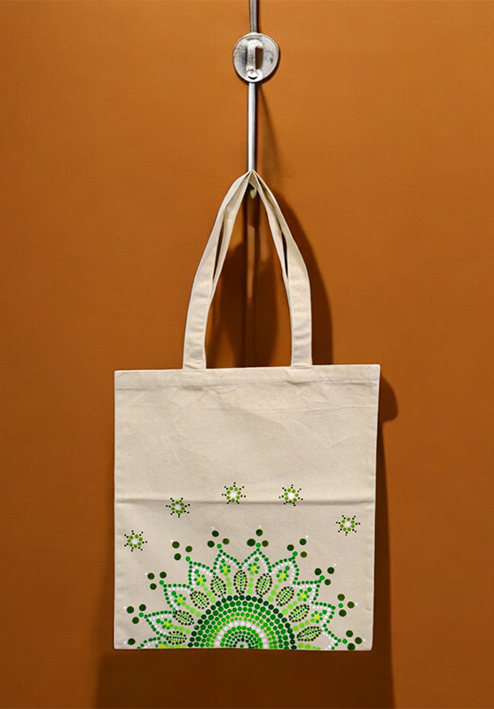 Eco tote bag with mandala pattern