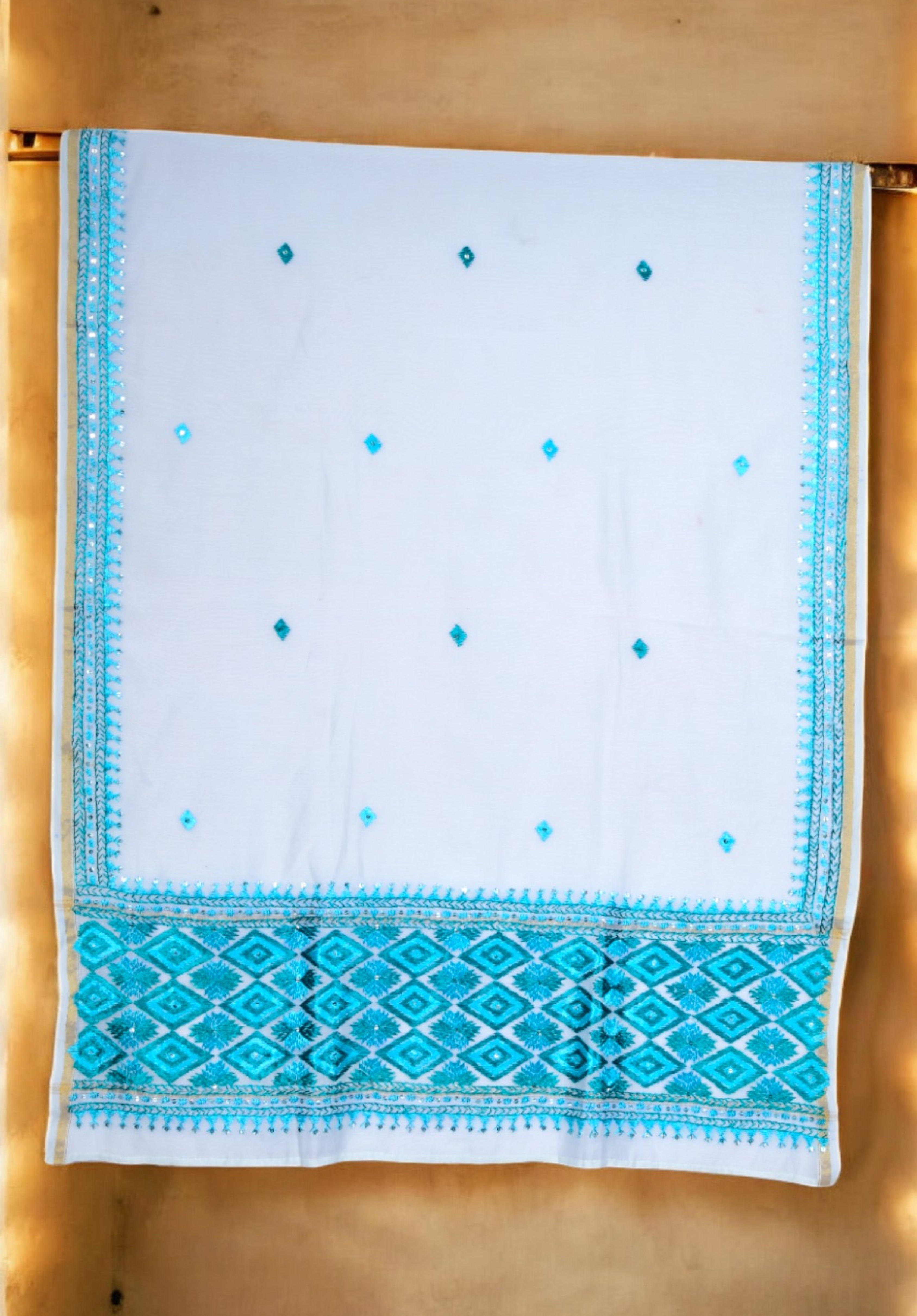 Handcrafted Phulkari dupatta for weddings and festivals