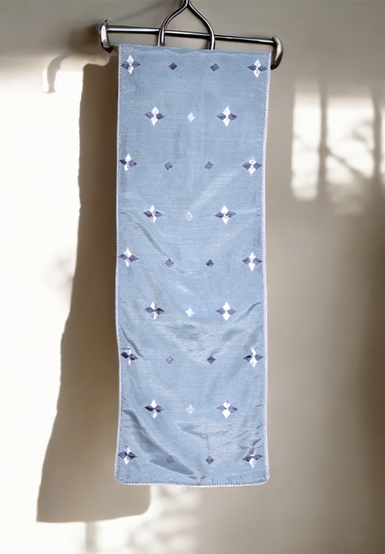 Traditional Phulkari embroidered table runner from Punjab
